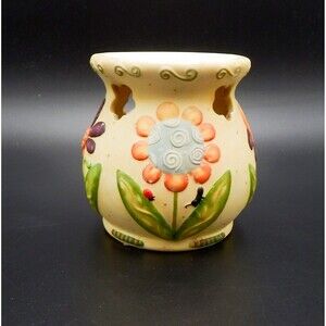 Lang Melting Pots Summer Cheer Candle Wax Warmer Floral 4-1/2 Tall